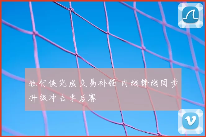 独行侠完成交易补强 内线锋线同步升级冲击季后赛