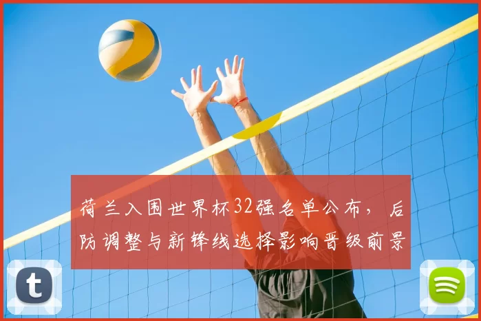 荷兰入围世界杯32强名单公布，后防调整与新锋线选择影响晋级前景